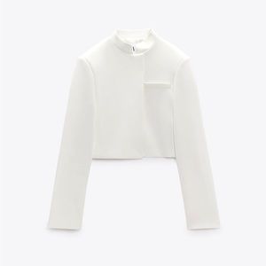 Zara fitted crop blazer